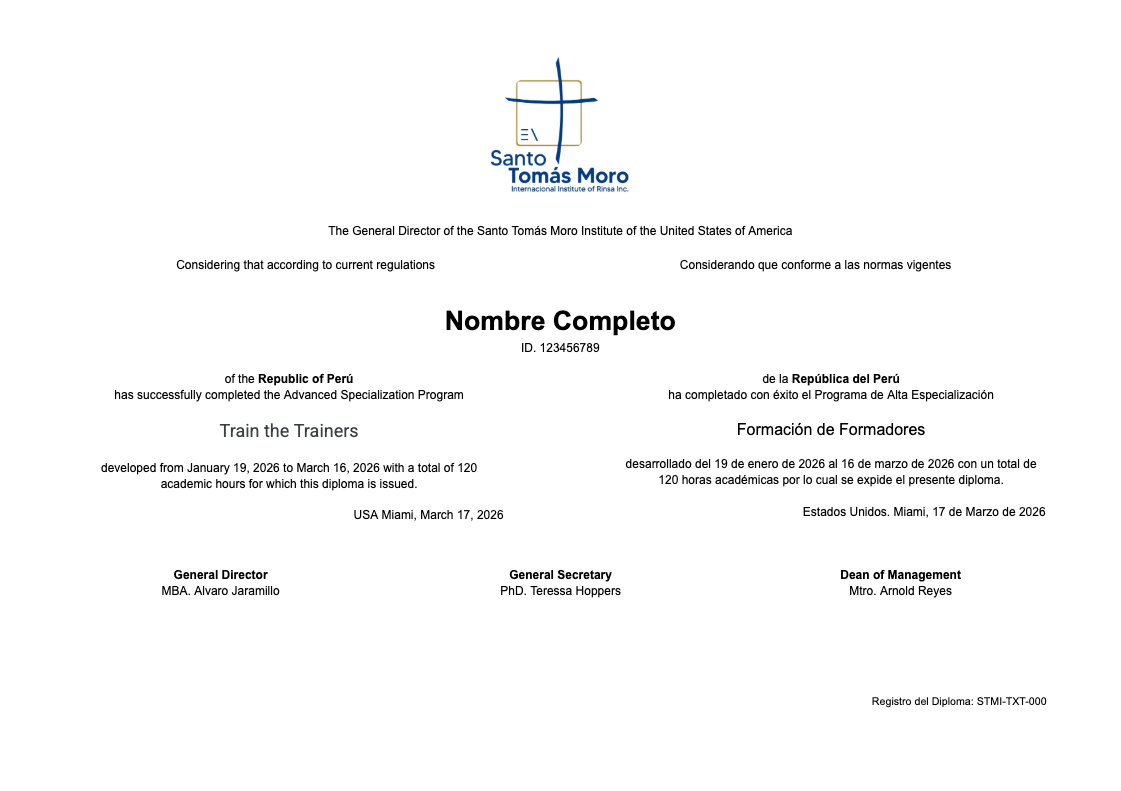 Diploma Internacional — Santo Tomás Moro Institute
