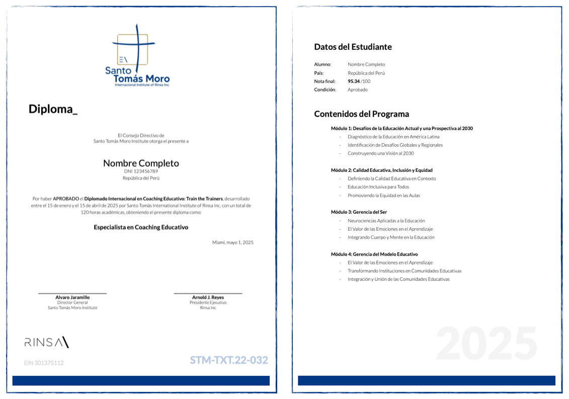Diploma de Coaching Educativo